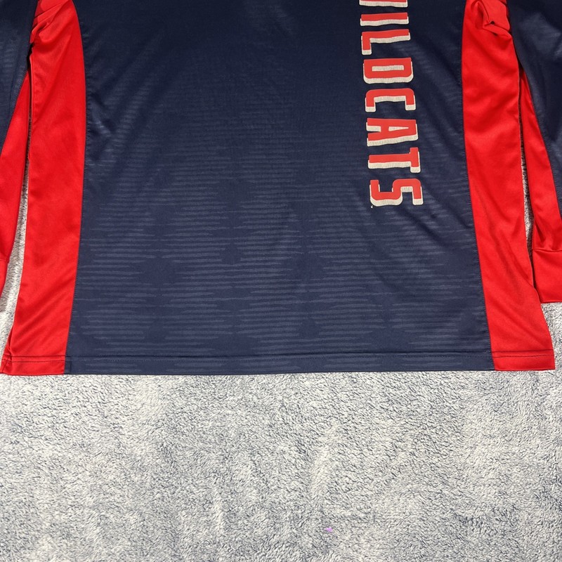 Colosseum U of A Wildcats Long Sleeve Quarter Zip Pull Over Men's XXL Blue / Red gallery