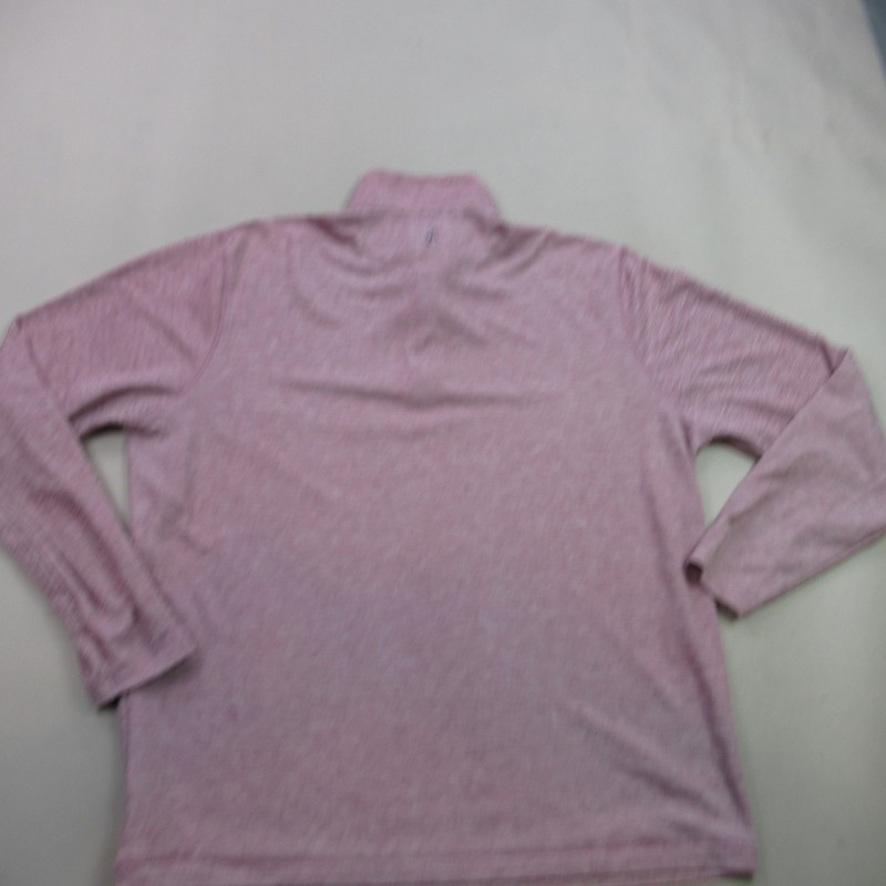 Johnnie-O Men's XL Quarter Zip Activewear Pullover Heathered Red Purple Top gallery
