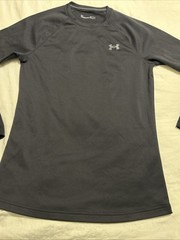 Under Armour Shirt Mens Medium Black Long Sleeve ColdGear Base 3.0 Fitted Top