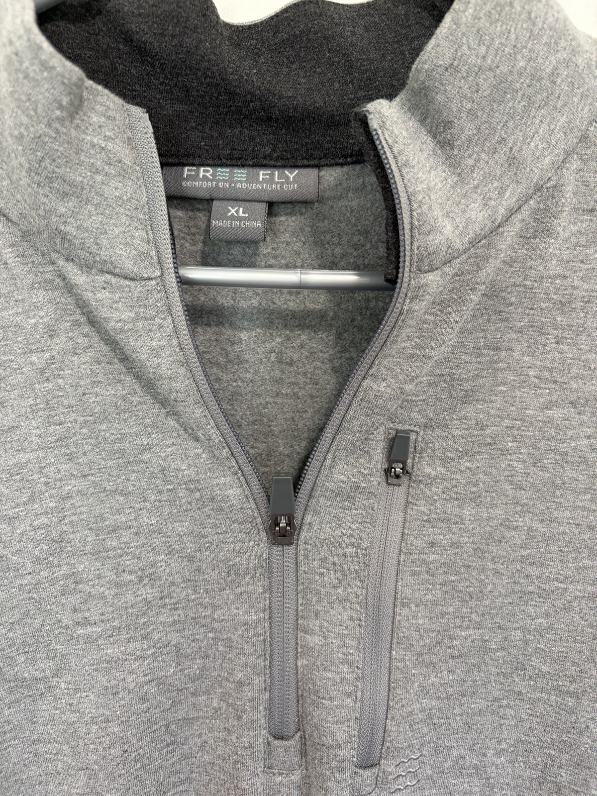 Free Fly Bamboo Flex Quarter Zip Heather Grey Mens XL Long Sleeve midweight gallery