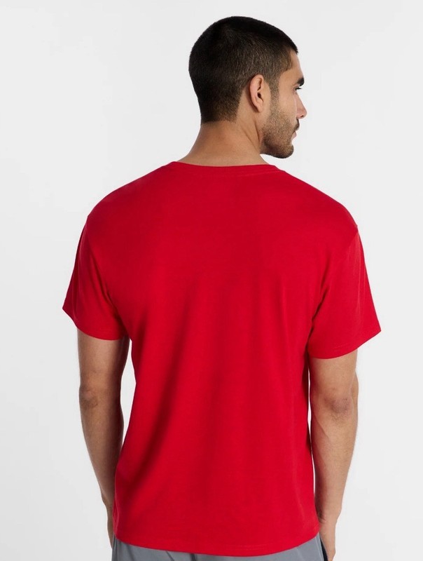 Athletic Works Men's Moisture Wicking Tee Brilliant Red Tri-Blend T-Shirt S-3XL gallery