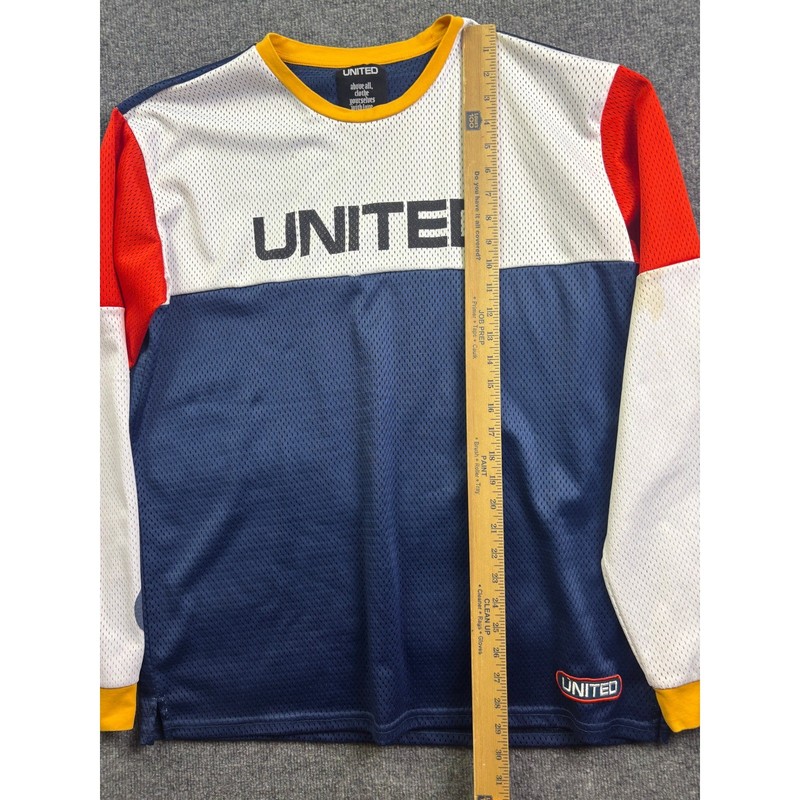 United Hillsong Mesh Jersey Mens XXL Multicolor Colorblock Long Sleeve Graphic gallery