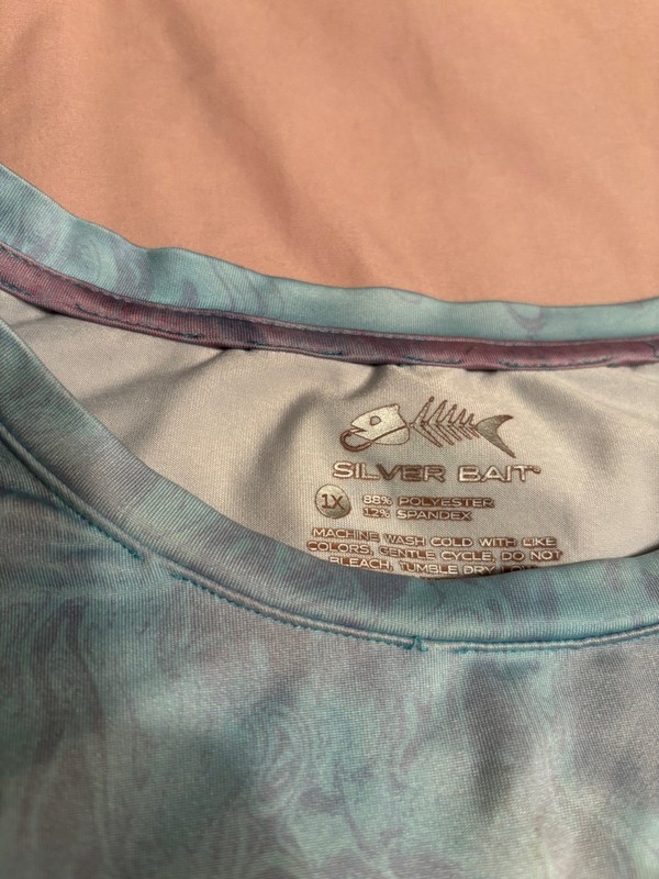 Silver Bait Long Sleeve Performance Fishing Shirt Men’s XL Stretch Beach Theme gallery