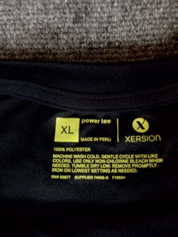 Xersion Performance Wear Black Athletic Training Power Tee Shirt Men's XLarge gallery