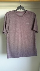 Champion Duo Dry Size L Active Wear T-Shirt Speckled Maroon EUC