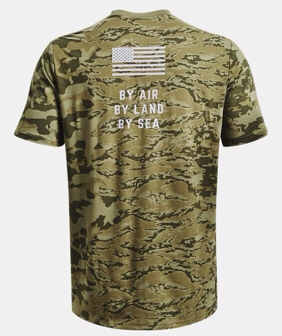 Under Armour UA Project Rock Camo USA Army Veterans Day Shirt 1373584-289 sz L gallery