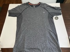 Men’s Misfit Athletic Short Sleeve Short Nylon Blend Heather Grey Size XL NEW