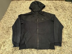 NIKE TECH FLEECE WINDRUNNER HOODIE JACKET BLACK 616757-010 Size Medium