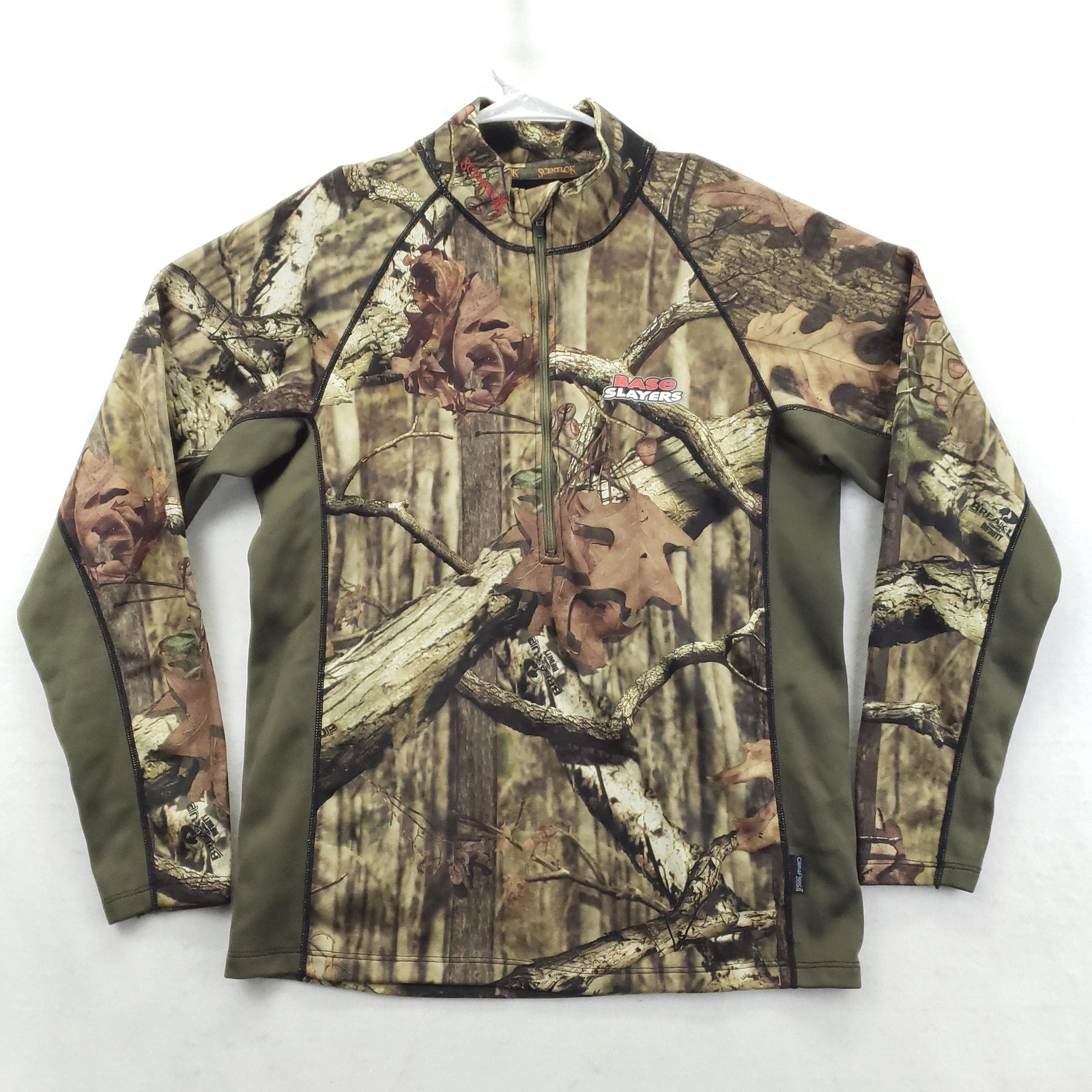 ScentLok Shirt Mens Medium BaseSlayers Mossy Oak Break-Up Infinity 1/2 Zip gallery