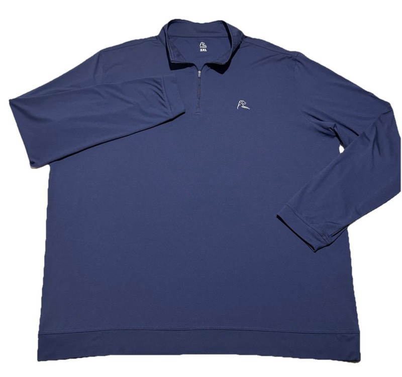 RHOBACK Performance 1/4 Zip Pullover Mens XXXL 3XL Blue Golf Long Sleeve READ gallery