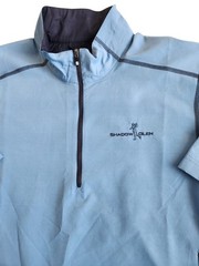 FootJoy 1/4 Zip Golf Windshirt Pullover Men’s M Blue Shadow Glen TX Logo Sports