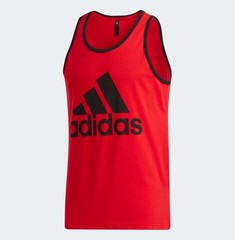 ADIDAS Men’s “Badge of Sport” Classic LOGO Tank ** RED/BLACK – M ** NWT