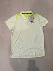 Nike Court Tennis Men’s Drifit Advantage Neon Volt Polo Large FD5314 751