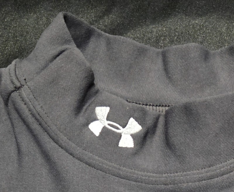 Y2K UNDER ARMOUR Cold Gear Compression Shirt Sz S Gray Mock Turtleneck LS 2007 gallery
