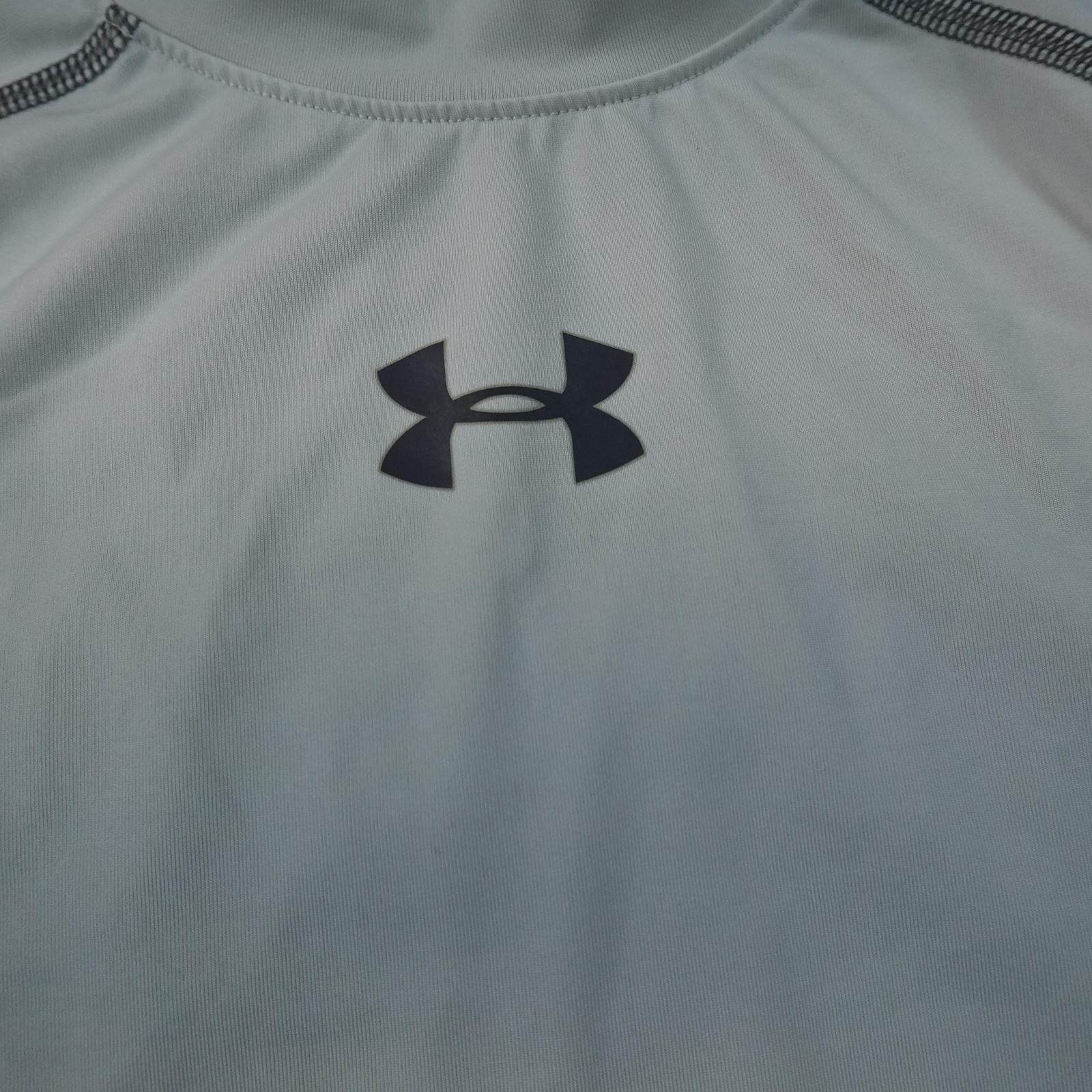 Under Armour Shirt Mens S White HeatGear Compression Performance Workout Gym Tee gallery