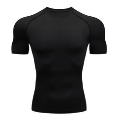 Mens Compression T Shirt Gym Running Fitness Quick Dry Sports Top