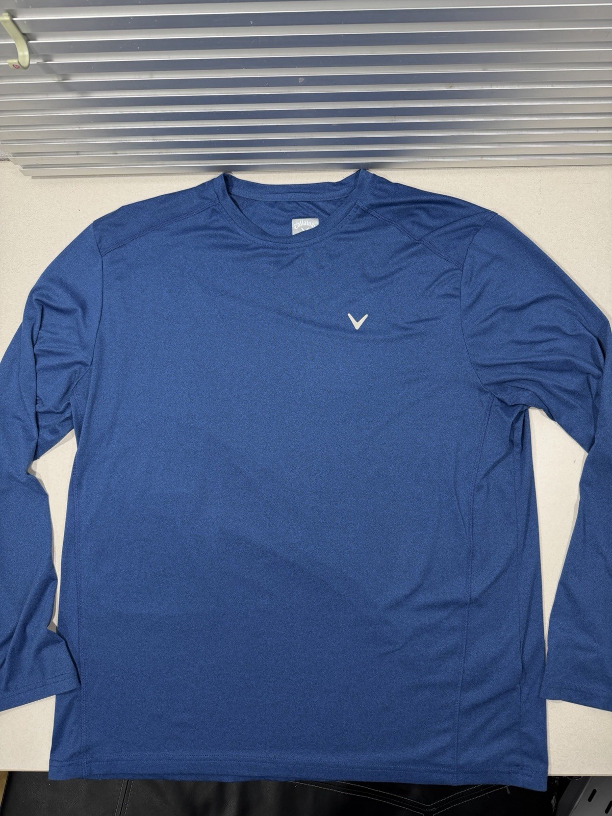 Callaway Men’s Opti Dri Long Sleeve Golf Shirt Size Large in Blue gallery