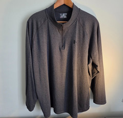 Under Armour HeatGear Men’s 2XL Gray 1/4 Zip Loose Fit Pullover Athletic