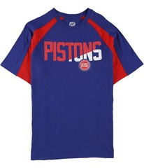 Hands High Mens Detroit Pistons Graphic T-Shirt, Blue, Large