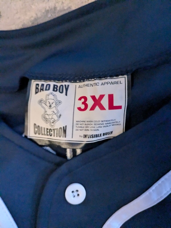 Bad Boy Biggie Baseball Jersey 3xl Blue Notorious Big gallery