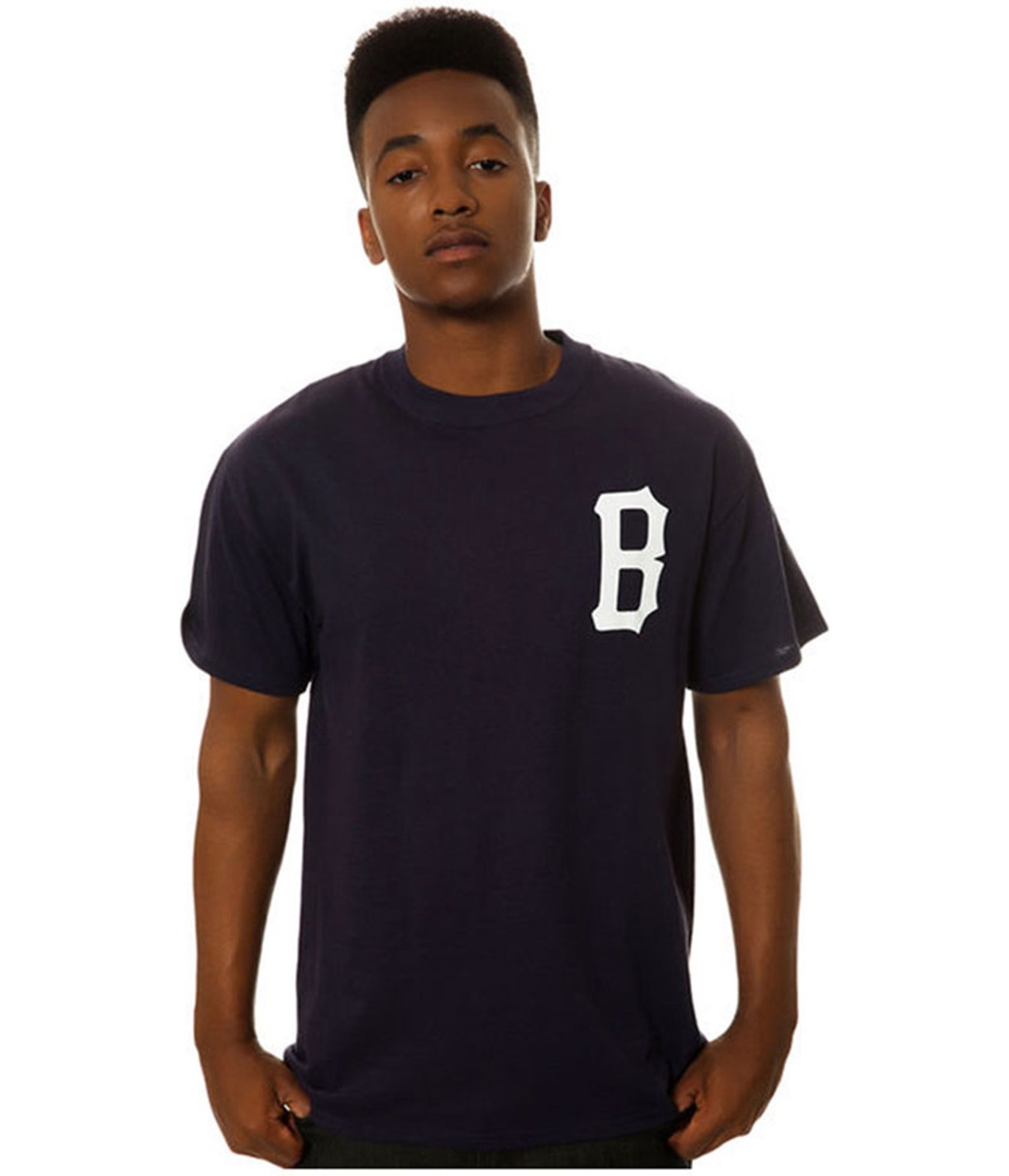 Black Scale Mens The B Logo Graphic T-Shirt, Blue, Small gallery
