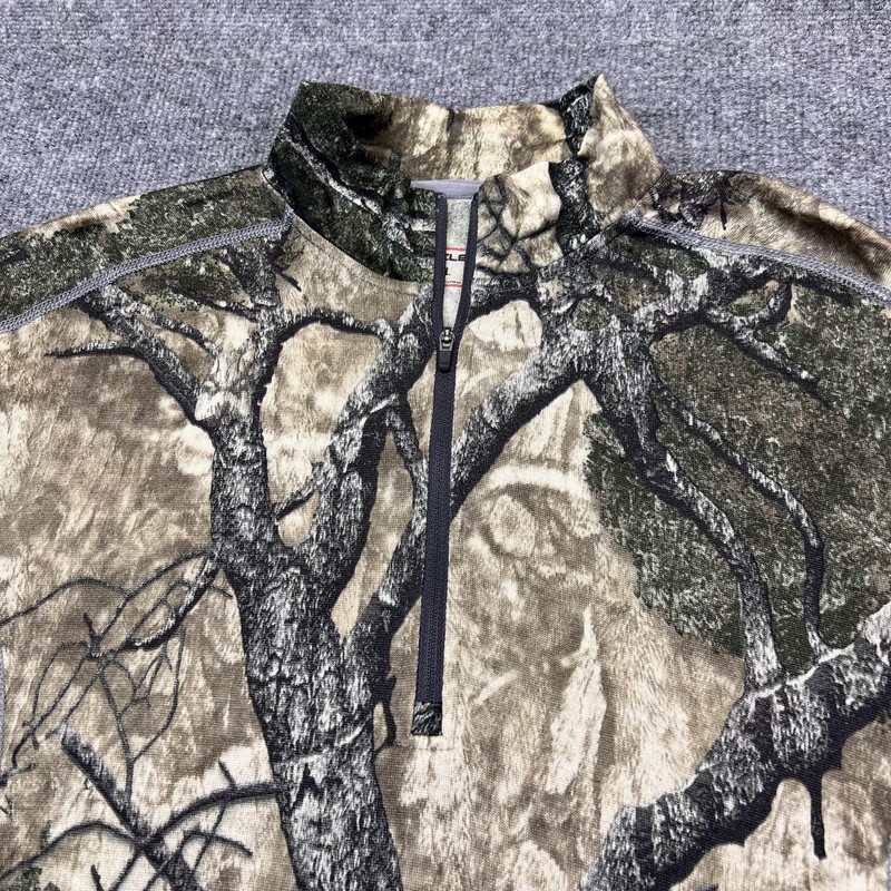 Core4Element Pullover Mens Large Mothwing Camo 1/4 Zip Merino Wool Hunting Shirt gallery