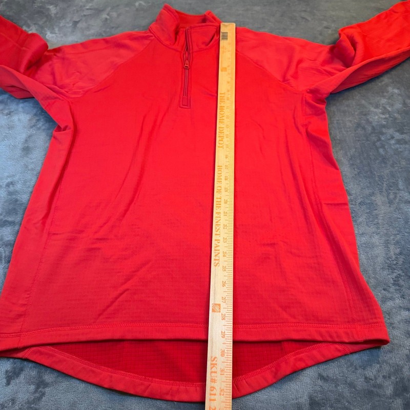 Duluth Trading Co Pullover Mens Large Red Quarter Zip Thumbholes Stretch Outdoor gallery