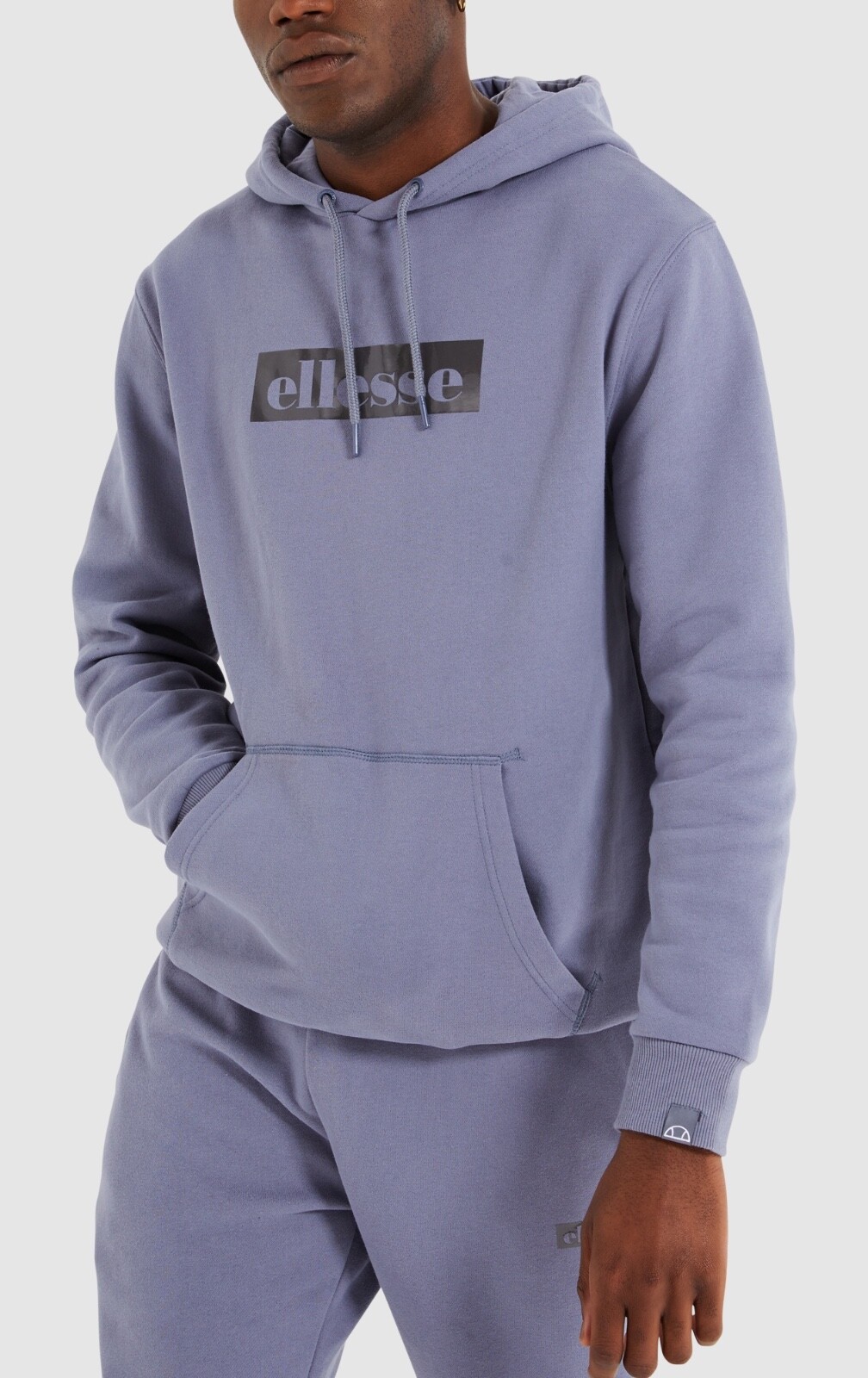 ellesse Mens Full Tracksuit Overhead Hooded Top & Sweat Jogger Set Grey gallery