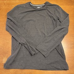 New Balance Shirt Mens Large Gray Lycra Dri Long Sleeve Pro