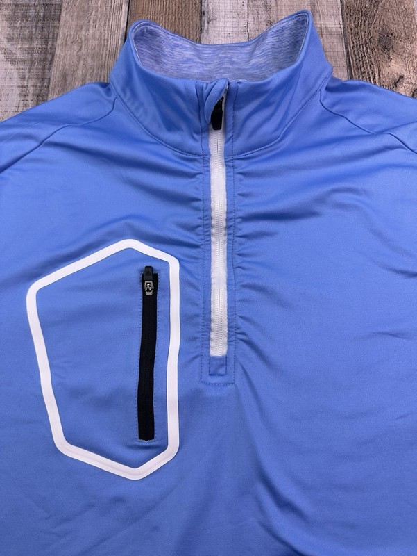 Maelreg Performance 1/4 Zip Pullover Men’s L Blue Stretch Athletic Top gallery