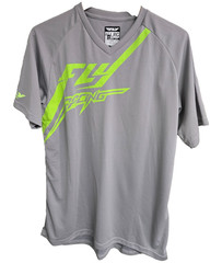 Fly Racing Shirt Mens L Gray Jersey S.Cafe Motorcycle Cycling Fast Dry Gray New
