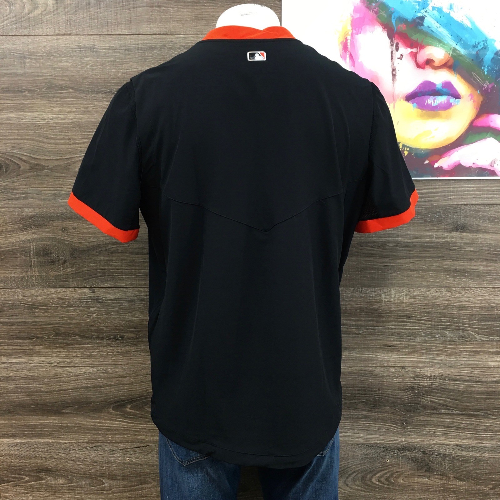 Nike San Francisco Giants MLB Authentic Collection Warm Up Jersey Black Mens L gallery