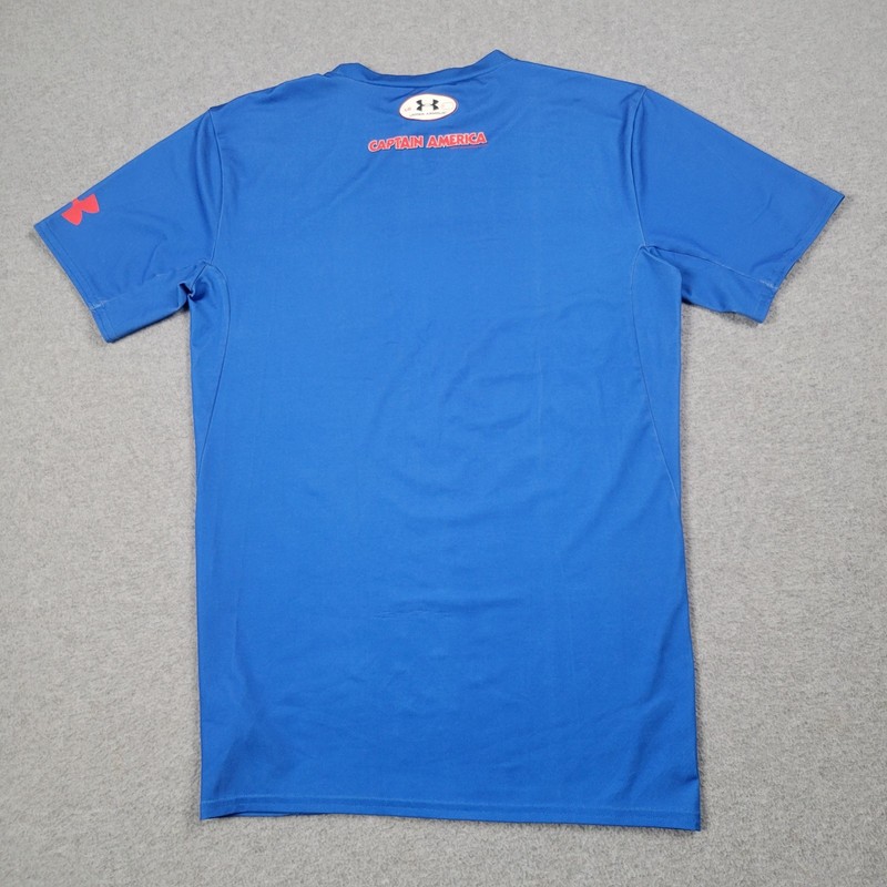 Captain America Under Armor Compression Shirt Men Large MCU Marvel Alter Ego Gym gallery
