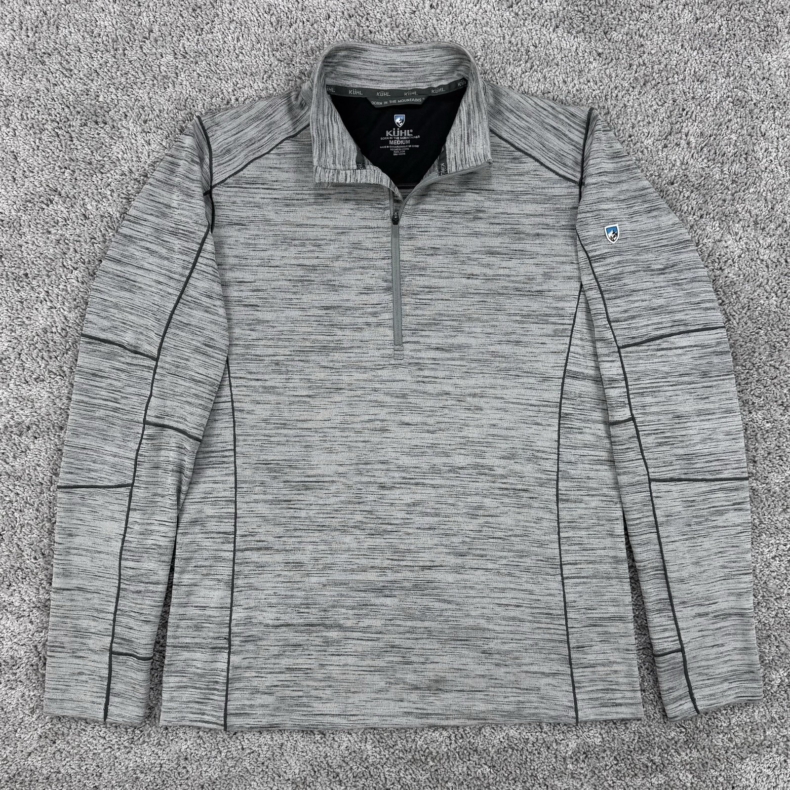 Kuhl Alloy 1/4 Zip Men’s M Gray Lightweight Thumb Loops Stretch Outdoors gallery