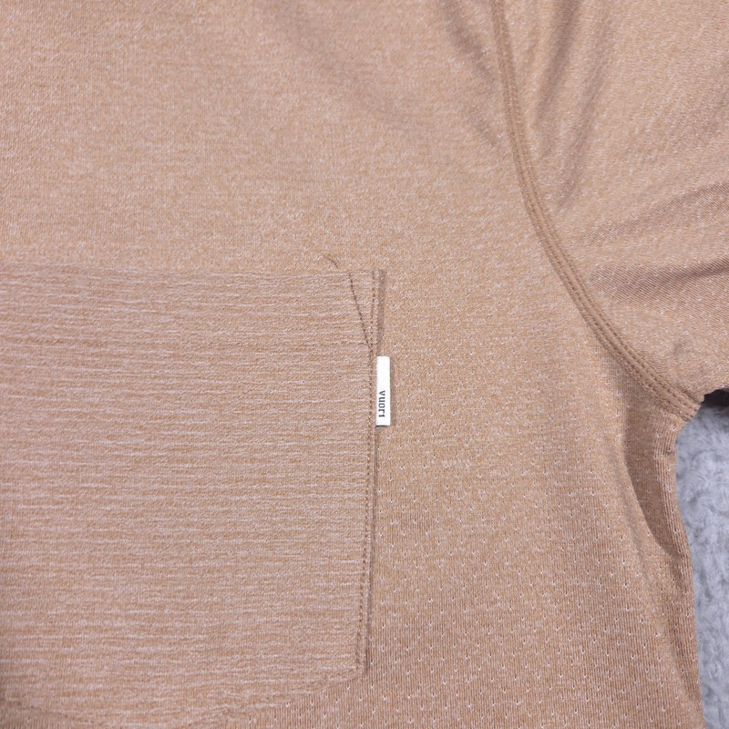 Vuori Tradewind Performance Tee Men’s S Tan Pocket T-Shirt Crew Neck Athletic gallery