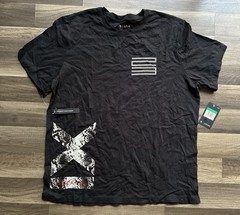 NWT NIKE Air Jordan 11 Snakeskin pattern Men’s T-shirt Sz XL Black