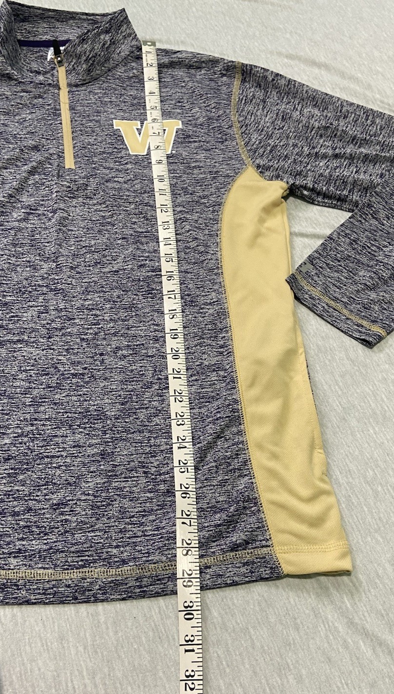 UW Huskies Longsleeve Quarter zip Pullover Men Large, With Pockets gallery