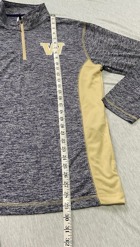 UW Huskies Longsleeve Quarter zip Pullover Men Large, With Pockets gallery
