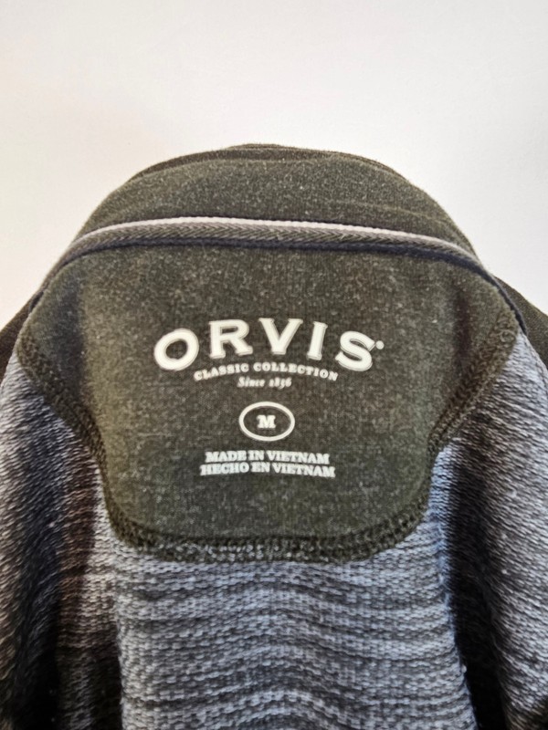 Orvis Quarter Zip Pullover Men Medium Olive Green Stretch Long Sleeve Casual gallery