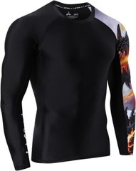 Men’s Long Sleeve UPF 50+ Base layer Skins Compression Rash Guard (MED) 082601