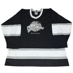 Vintage Planet Hollywood San Francisco Hockey Jersey Mens Medium Black 90s Retro