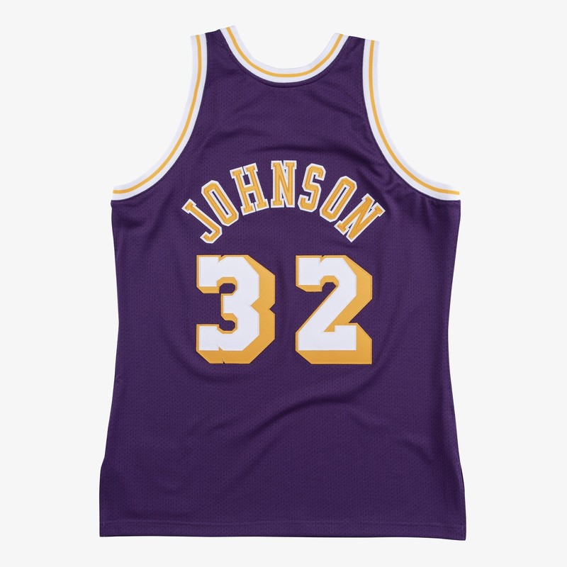 Mens Mitchell & Ness NBA AUTHENTIC JERSEY LAKERS MAGIC JOHNSON 84 gallery