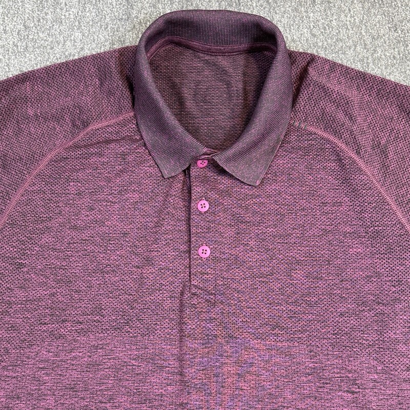 Lululemon Metal Vent Tech Polo Shirt 2.0 Men’s Size Large Arctic Plum Seamless gallery