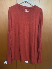 Athletic Works Men’s Long Sleeve T-Shirt 3XL 54/56 Red with Black