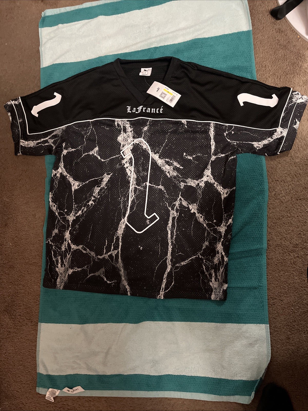 PUMA X LAFRANCÉ WRITTEN IN CHROME MEN'S FOOTBALL JERSEY Medium NWT 632022-01 gallery