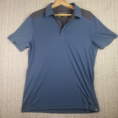 Eddie Bauer Polo Shirt Mens Medium Active Fit Performance Golf Athletic