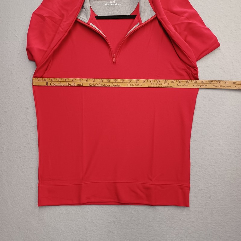 Vineyard Vines 1/4 Zip Pullover Large Lifeguard Red Shirt Prima Cotton NWT gallery