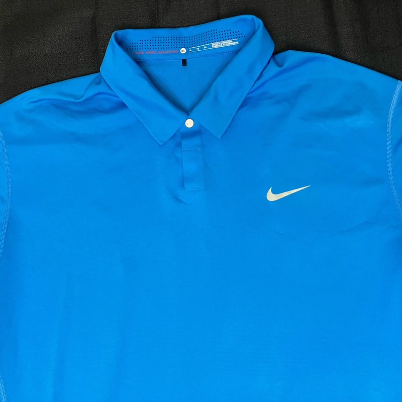 Nike Golf Tiger Woods Vapor Control Max Polo 619760 463 Photo Blue Black Sz XL gallery