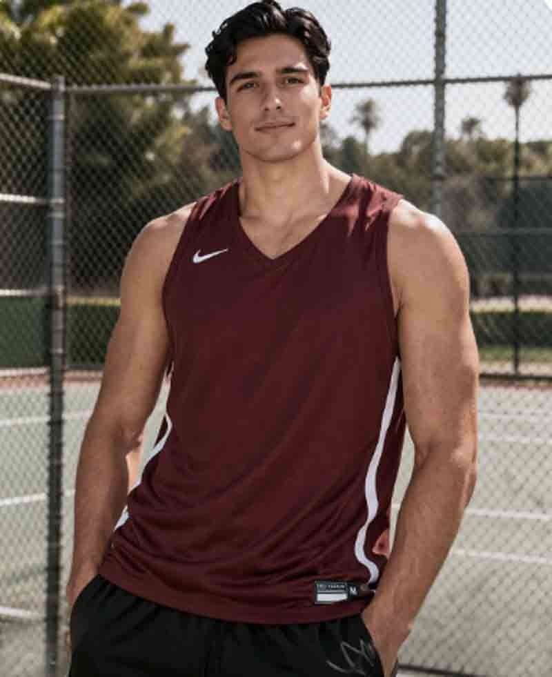 Nike Burgundy to White Reversible Tank Top Men's Size Small