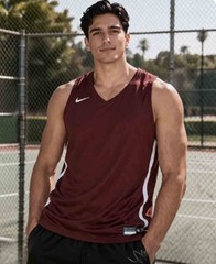 Nike Burgundy to White Reversible Tank Top Men’s Size Small
